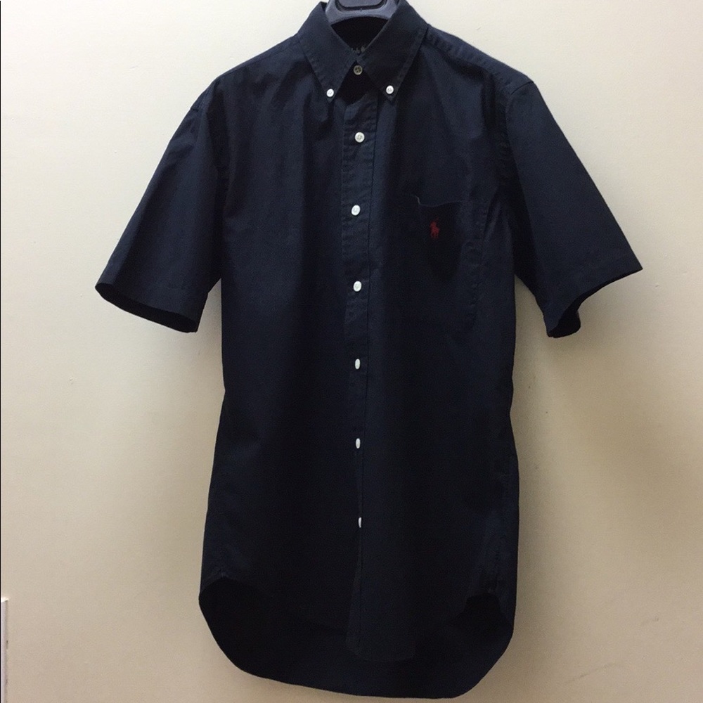 Ralph Lauren Men's Cotton Black Short Sleeve Shirt